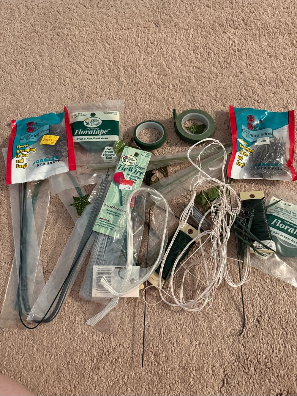 Lot of Assorted Floral Tape and Wire Accessories | Arts & Crafts Supplies